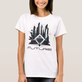 Camiseta Feminina Básica Abstrato Futurista-4 T-Shirt