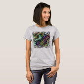 Camiseta Feminina Básica Abstrato T-Shirt (Vorne ganz)