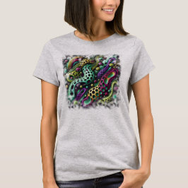 Camiseta Feminina Básica Abstrato T-Shirt