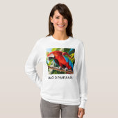 Camiseta Feminina Básica Arara vermelha T-Shirt (Vorne ganz)