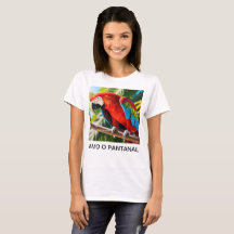 Camiseta Feminina Básica Arara Vermelha