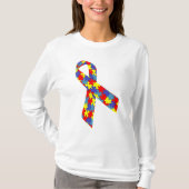 Camiseta Feminina Básica de Mangas Longas laço T-Shirt (Vorderseite)