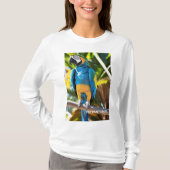 Camiseta Feminina Básica de Mangas Longas T-Shirt (Vorderseite)