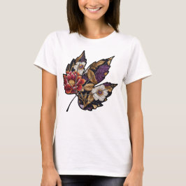 Camiseta Feminina Básica Floral-4 T-Shirt