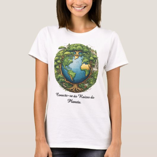 Camiseta Feminina Básica Raízes do Mundo-1 T-Shirt (Vorderseite)
