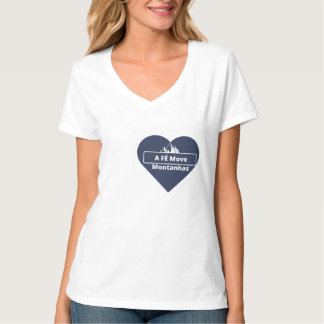 Camiseta Feminina Coração Fé T-Shirt