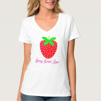 camiseta feminina estampa morango T-Shirt