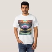 Camiseta flor de lotus roxa T-Shirt (Vorne ganz)
