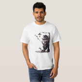 camiseta Gato fumador estilo noir T-Shirt (Vorne ganz)