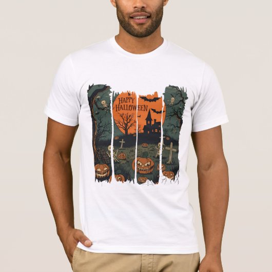 Camiseta Happy Halloween Esqueletos Danzantes T-Shirt (Vorderseite)