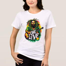 Camiseta holgada One Love el Rey del Reggae Tri-Blend Shirt