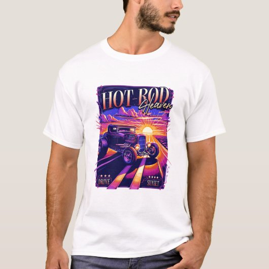 Camiseta Hot Rod Heaven – Drive Into the Sunset T-Shirt (Vorderseite)