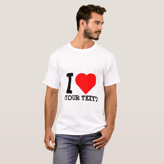 Camiseta I LOVE reutilizable T-Shirt (Vorne ganz)