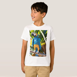 Camiseta Infantil Básica Arara Azul T-Shirt