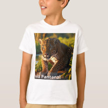 Camiseta Infantil Básica Onça Pintada