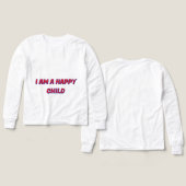 Camiseta Infantil Niño Feliz Sonriente (Design Vorderseite & Rückseite)