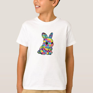 Camiseta Infantil Quebra-Cabeça - Coelho T-Shirt