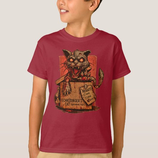 Camiseta Infantil Schrodinger's Zombie Cat - Front T-Shirt (Vorderseite)