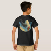 Camiseta Infantil Whale & Bowl Of Petunias - Back T-Shirt (Schwarz voll)