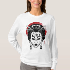 Camiseta manga longa a gueixa / japão T-Shirt