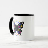 Camiseta mariposa con flores multicolor tasse (Vorderseite Links)