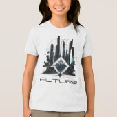 Camiseta Masc Juvenil Básica Abstrato Futurista-4 Tri-Blend Shirt (Vorderseite)