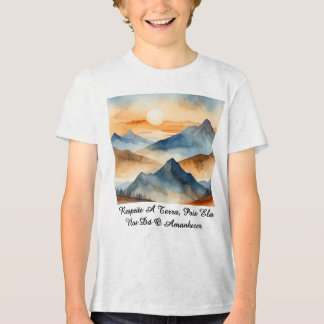 Camiseta Masc Juvenil Básica Amanhecer da Terra-1 Tri-Blend Shirt