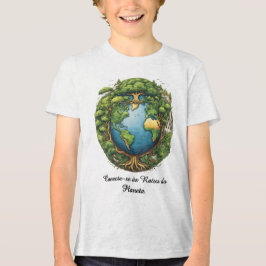 Camiseta Masc Juvenil Básica Raízes do Mundo-1 Tri-Blend Shirt