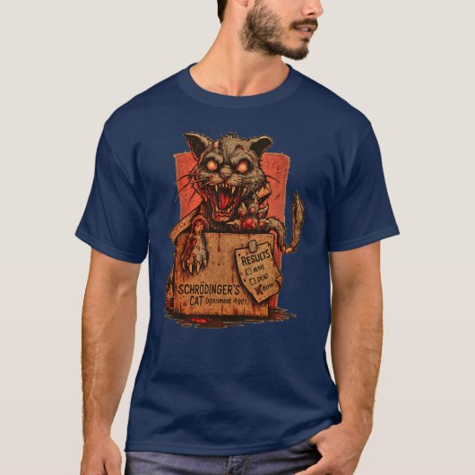 Camiseta Masc. Schrodinger's Zombie Cat - Front T-Shirt (Vorderseite)