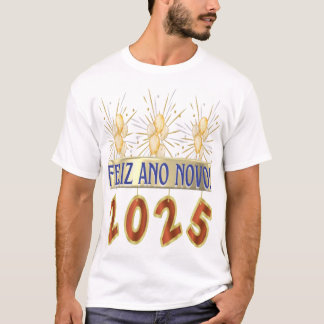 Camiseta Masculina - ano novo T-Shirt