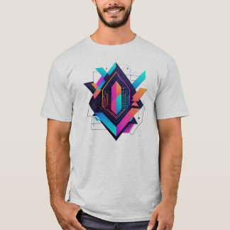 Camiseta Masculina Básica Abstrato Futurista-3 T-Shirt