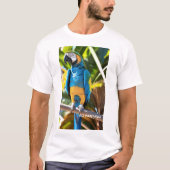 Camiseta Masculina Básica arara azul T-Shirt (Vorderseite)