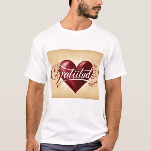 Camiseta Masculina Básica Gratitude T-Shirt (Vorderseite)