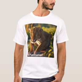 Camiseta Masculina Básica Onça Pintada T-Shirt