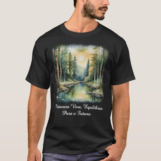 Camiseta Masculina Básica Reflexos da Terra-1 T-Shirt (Vorderseite)