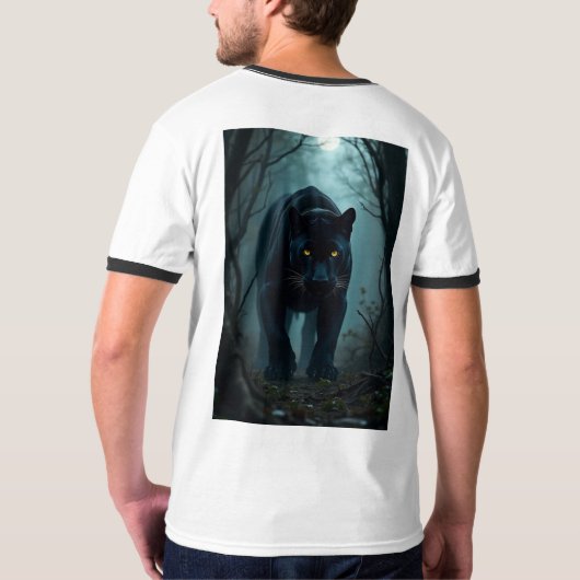 Camiseta Masculina Básica Ringer T-Shirt (Schwarz voll)