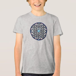 Camiseta Masculina Juvenil Básica Flôr da Vida-10 Tri-Blend Shirt
