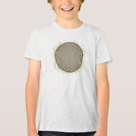 Camiseta Masculina Juvenil Básica Flôr da Vida-4 Tri-Blend Shirt