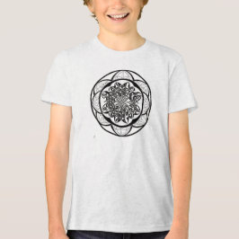 Camiseta Masculina Juvenil Básica Flôr da Vida-5 Tri-Blend Shirt
