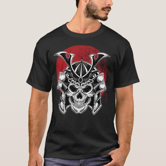 Camiseta Masculina Máscara Samurai Oni / Samurai O T-Shirt (Vorderseite)