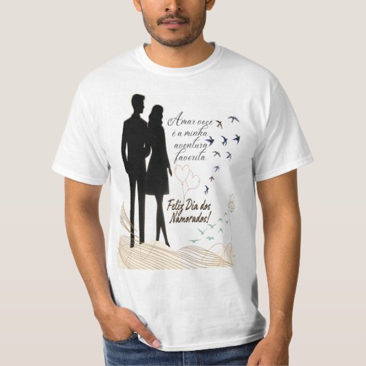 Camiseta Masculina, namorados T-Shirt (Vorderseite)