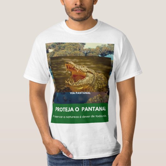  Camiseta Masculina Value Via Pantanal Jacaré T-Shirt (Vorderseite)