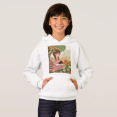 camiseta Menina no Jardim (Blusa) Hoodie (Vorne ganz)