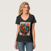 Camiseta Mujer Arte Simbólico de Equilibrio T-Shirt (Vorderseite Vollansicht)