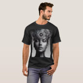 Camiseta negra con estilo T-Shirt (Vorne ganz)