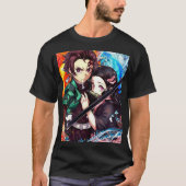 camiseta oversize nezuko y tajiro T-Shirt (Vorderseite)