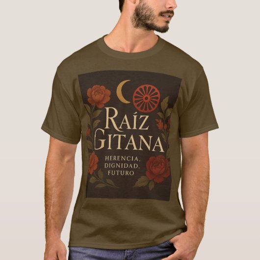Camiseta para Hombre "Raíz Gitana" T-Shirt (Vorderseite)