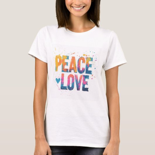 Camiseta Peace and Love T-Shirt (Vorderseite)
