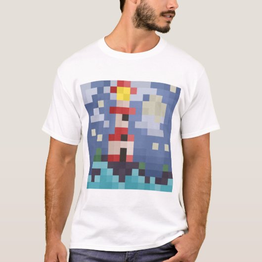 Camiseta Pixel Art - Light Tower T-Shirt (Vorderseite)