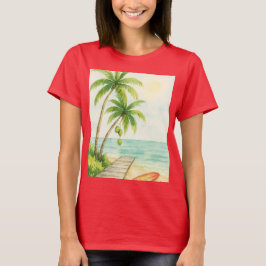 Camiseta Playa palmeras T-Shirt